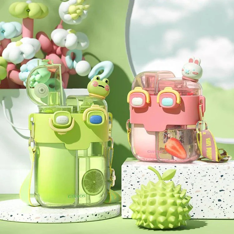 Vista 4 de BOTELLA DE AGUA DUOKIDS - color: verde